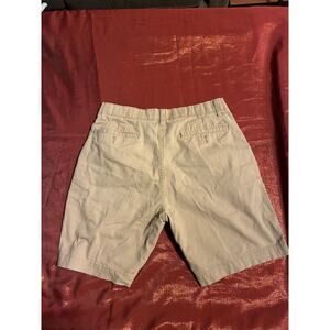 Mens Chino Shorts 34 Khaki Flat Front Cotton Casual Bermuda Pocket Dress Classic